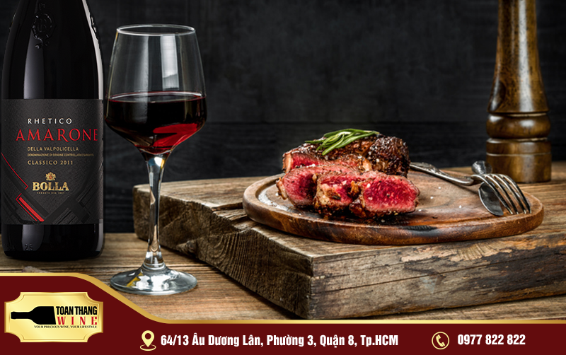 Chọn món ăn kết hợp với rượu vang Amarone