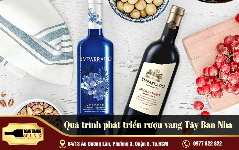 quá trình phát triển rượu vang Tây Ban Nha
