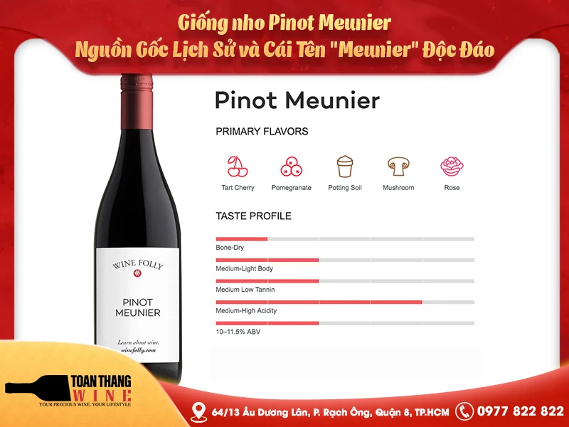 Giống nho Pinot Meunier: Lịch sử hình thành